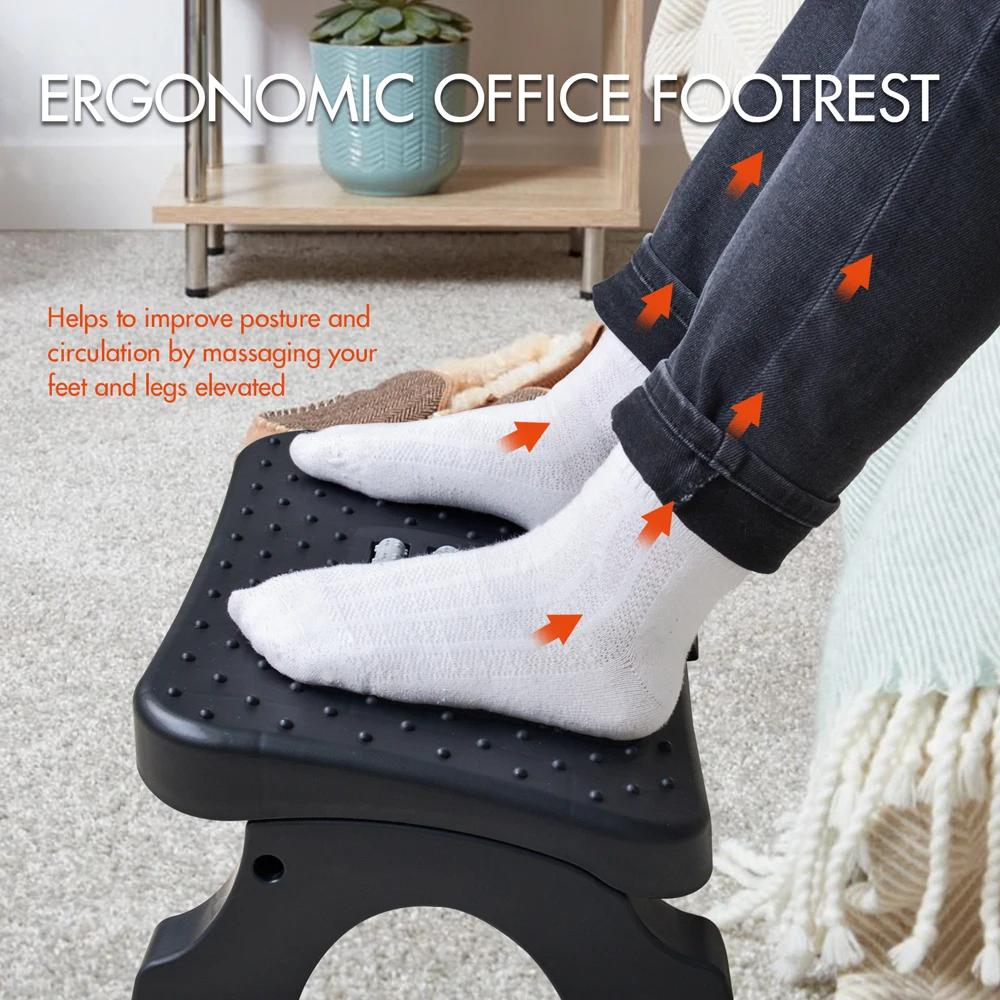 Office Furniture At Home - 인체공학적 책상 밑 발받침대 마사지 롤러