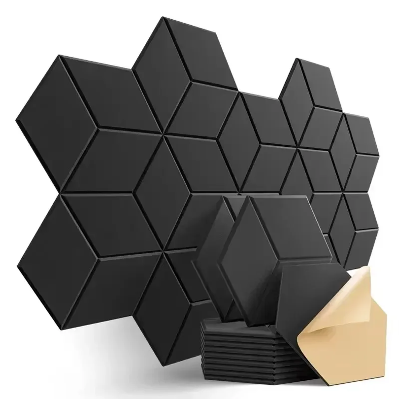 Office Furniture At Home - 12 Pcs 자체 접착식 육각형 방음
