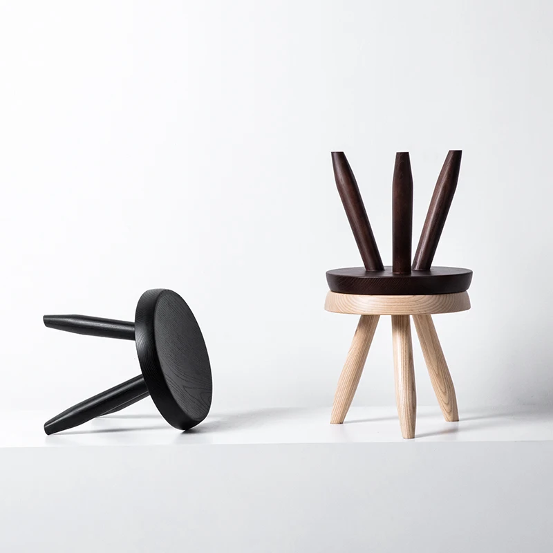 북유럽 스타일 원목 라운드 스툴 거실 가구 현관 신발  - Office Furniture At Home 리뷰 및 가격
