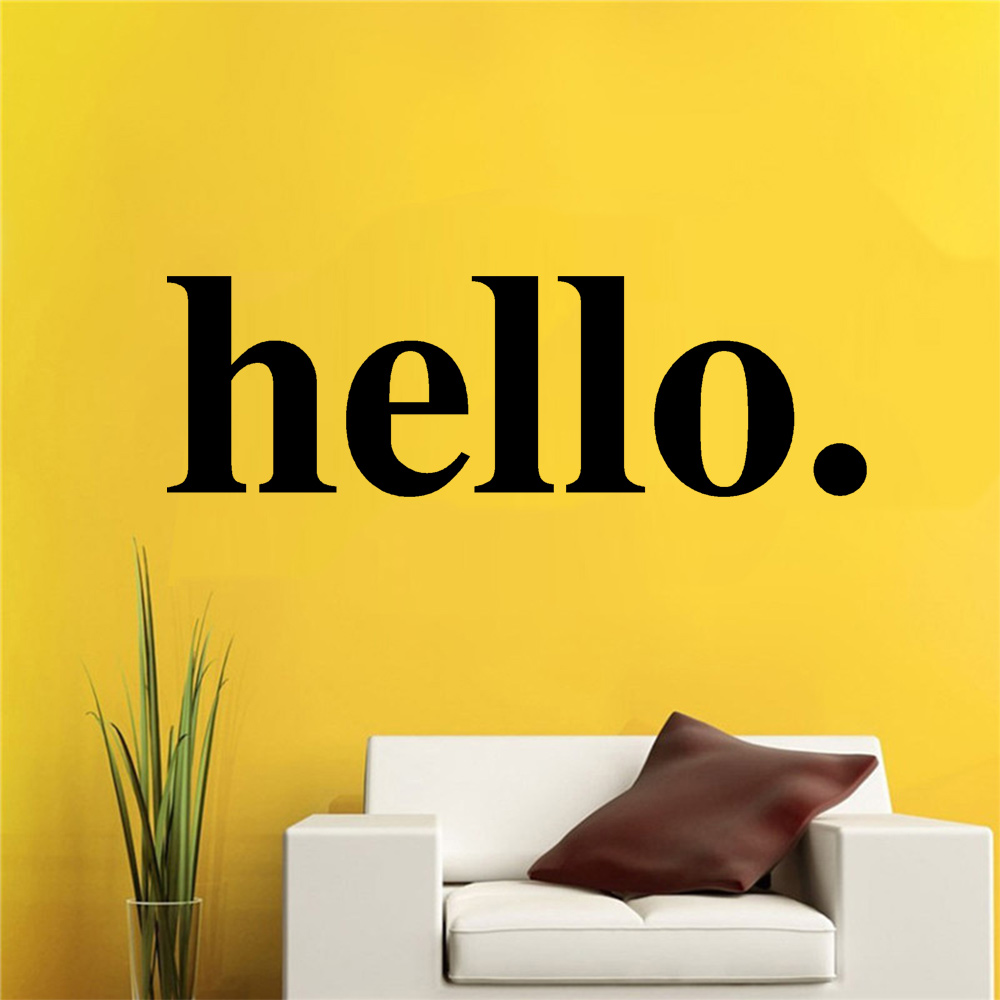 Hello Quotes 벽 스티커, 비닐 홈 데코, 거 - Office Furniture At Home 리뷰 및 가격