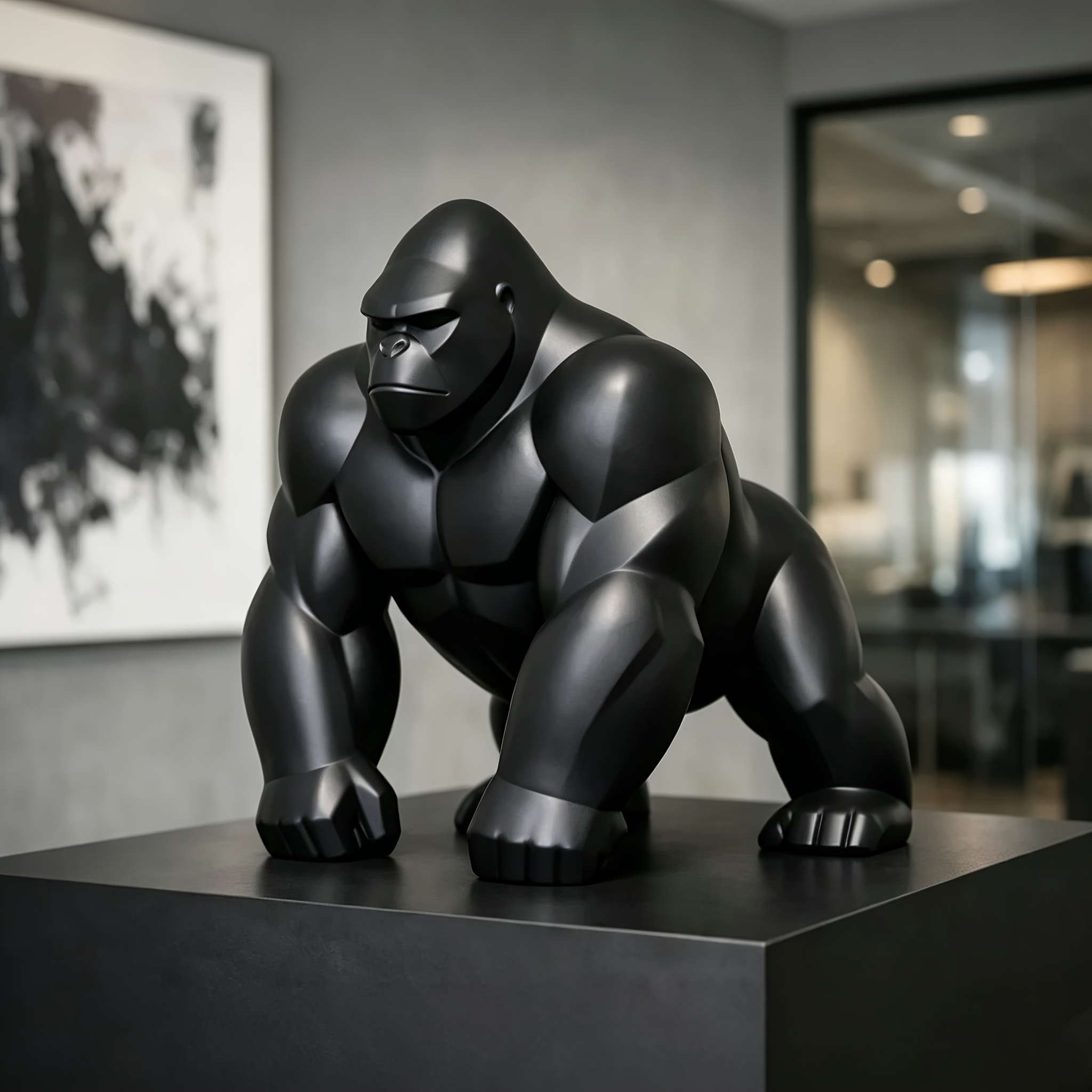 기하학적 고릴라 피규어 3D 프린팅 미니멀리스트 원숭이 - Office Furniture At Home 리뷰 및 가격