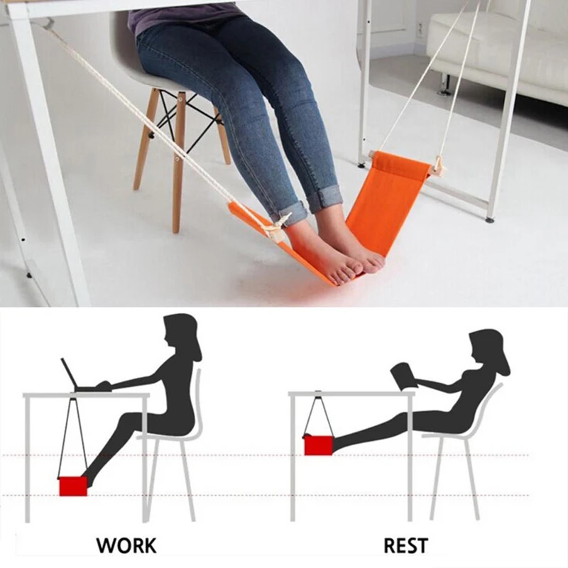 조절 가능한 폴리에스터 발 받침대 - 휴대용 책상 발  - Under Desk Hammock 리뷰 및 가격